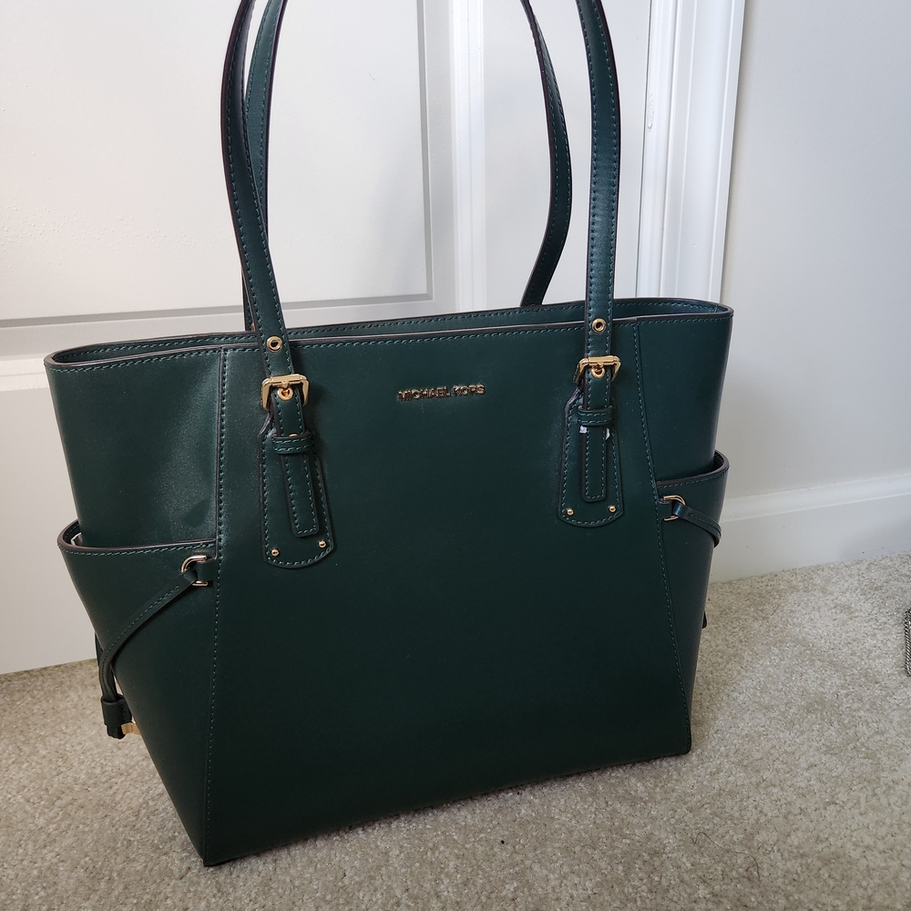 Michael Kors Green Leather Tote Bag